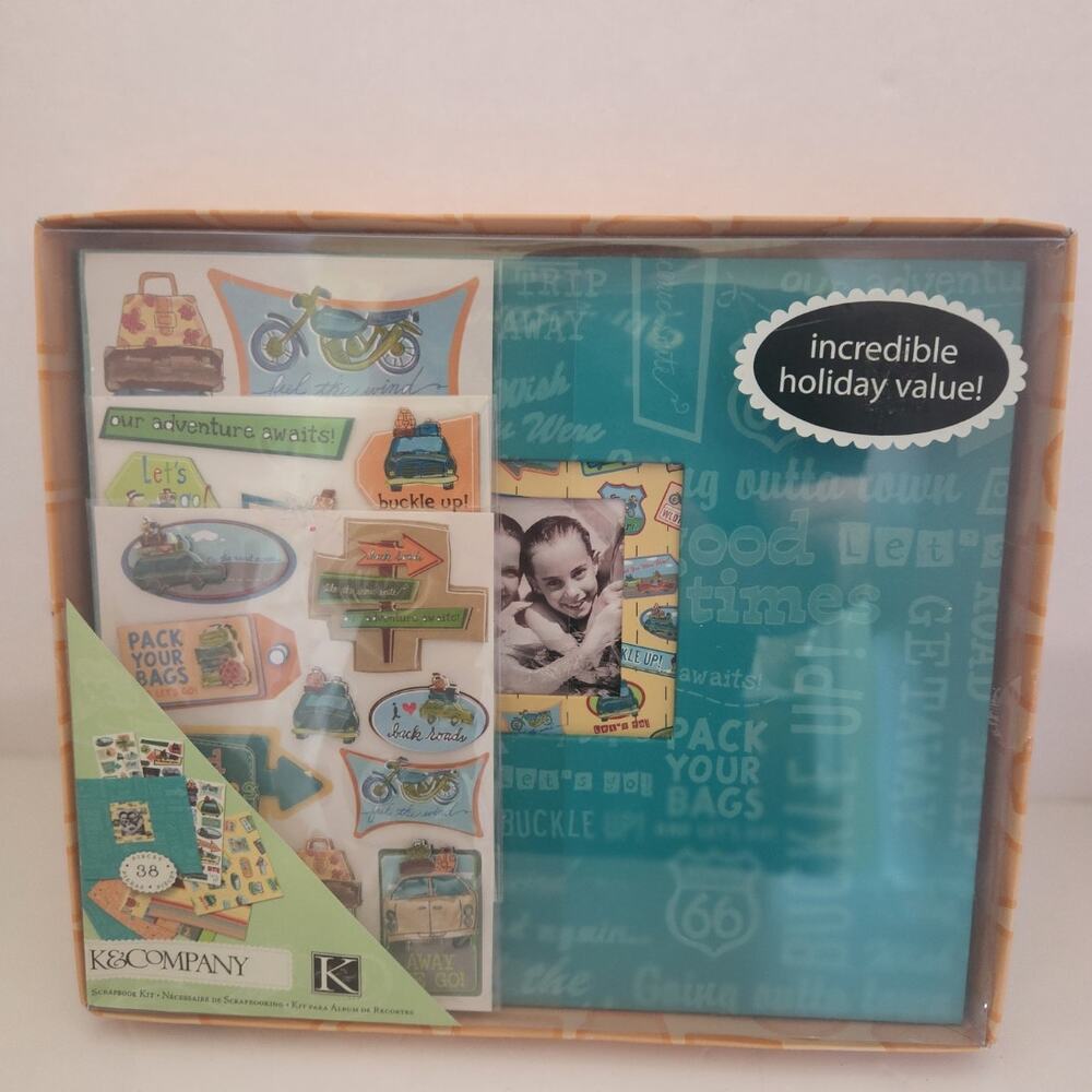 Vintage K & Company Scap book kit NIB Road Trip